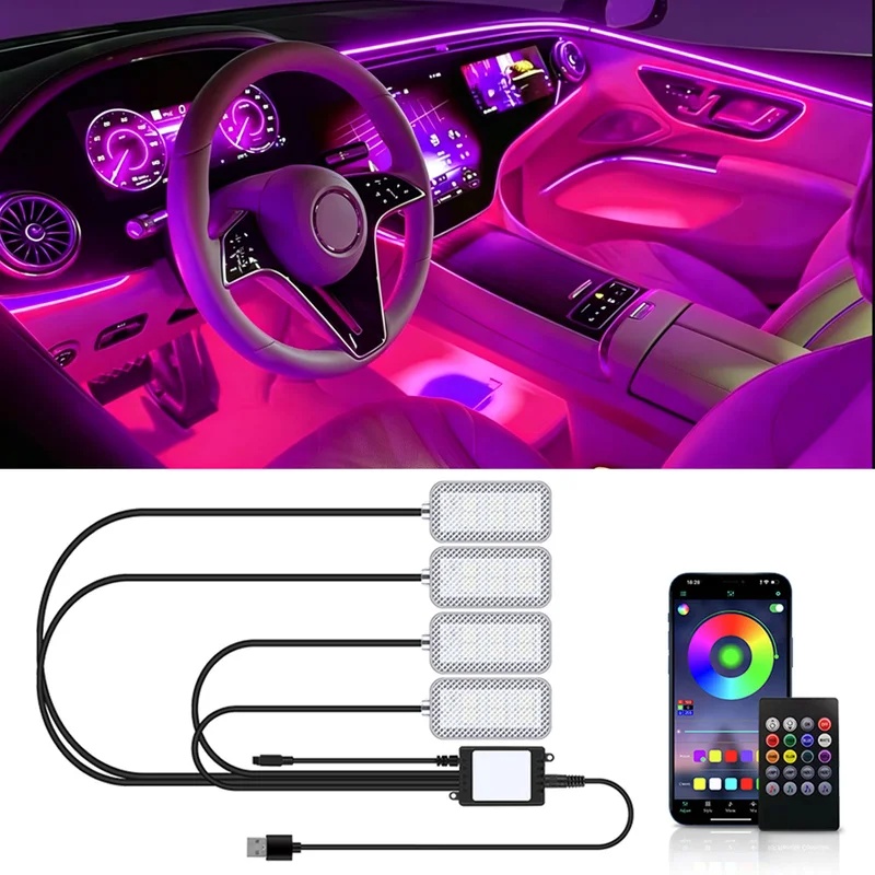 Led Ambient Interior Car Lights App Control - Tira de Luces LED de Neón