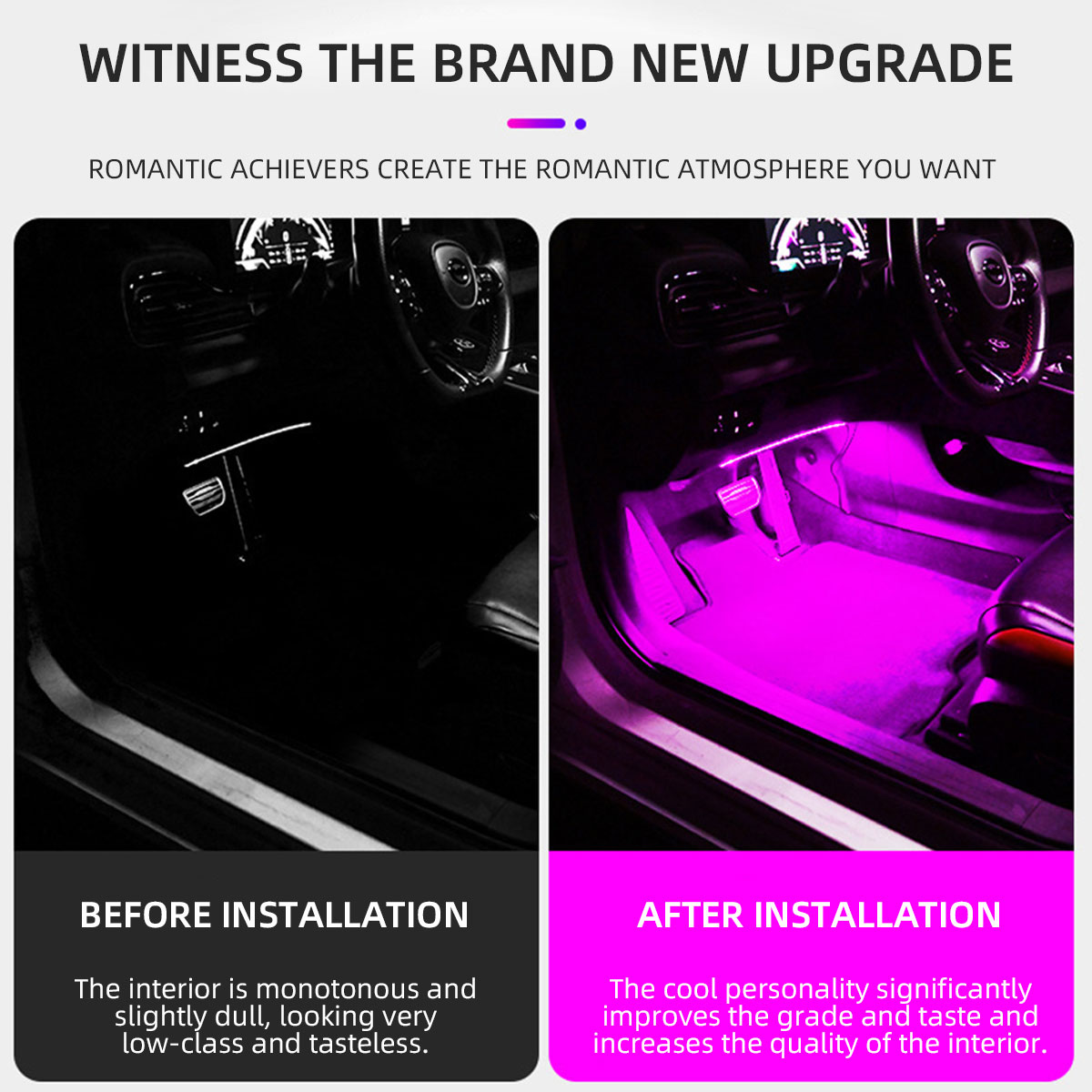 Luz Ambiental Interior para Au - Led Ambient Interior Car Lights App Control reseña y precio