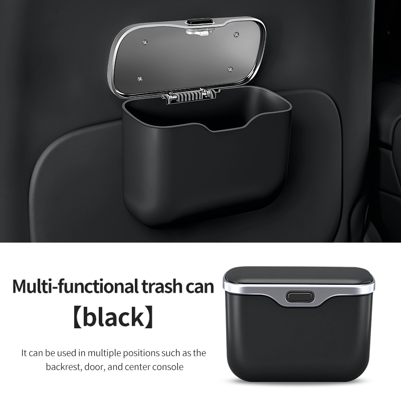Cubo de basura para coche con  - Waterproof Car Trash Can With Lid reseña y precio