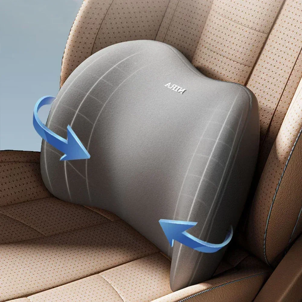 Cojín ergonómico de espuma vis - Memory Foam Car Neck Pillow Lumbar Support reseña y precio