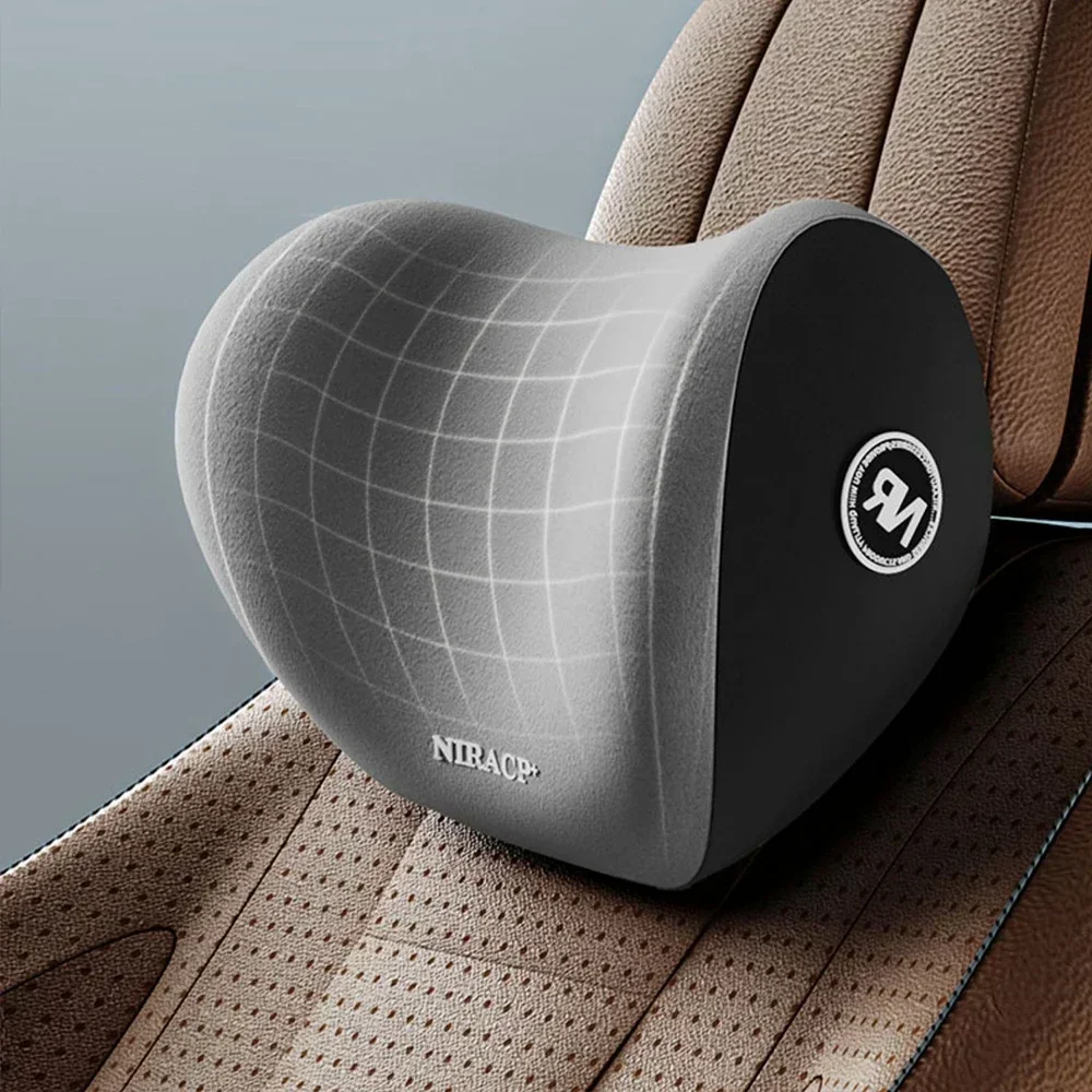 Cojín ergonómico de espuma vis - Memory Foam Car Neck Pillow Lumbar Support reseña y precio